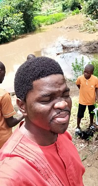 At the river for baptism